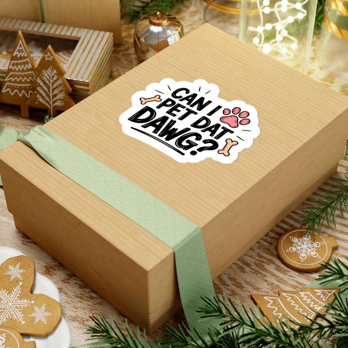a box that has a sticker on it Can i pet that dawg sticker, Water Bottle Decal, Can I Pet That Dog, Funny Quote Stickers, Laptop Decals, Pet Lover Gifts For Dog Lovers