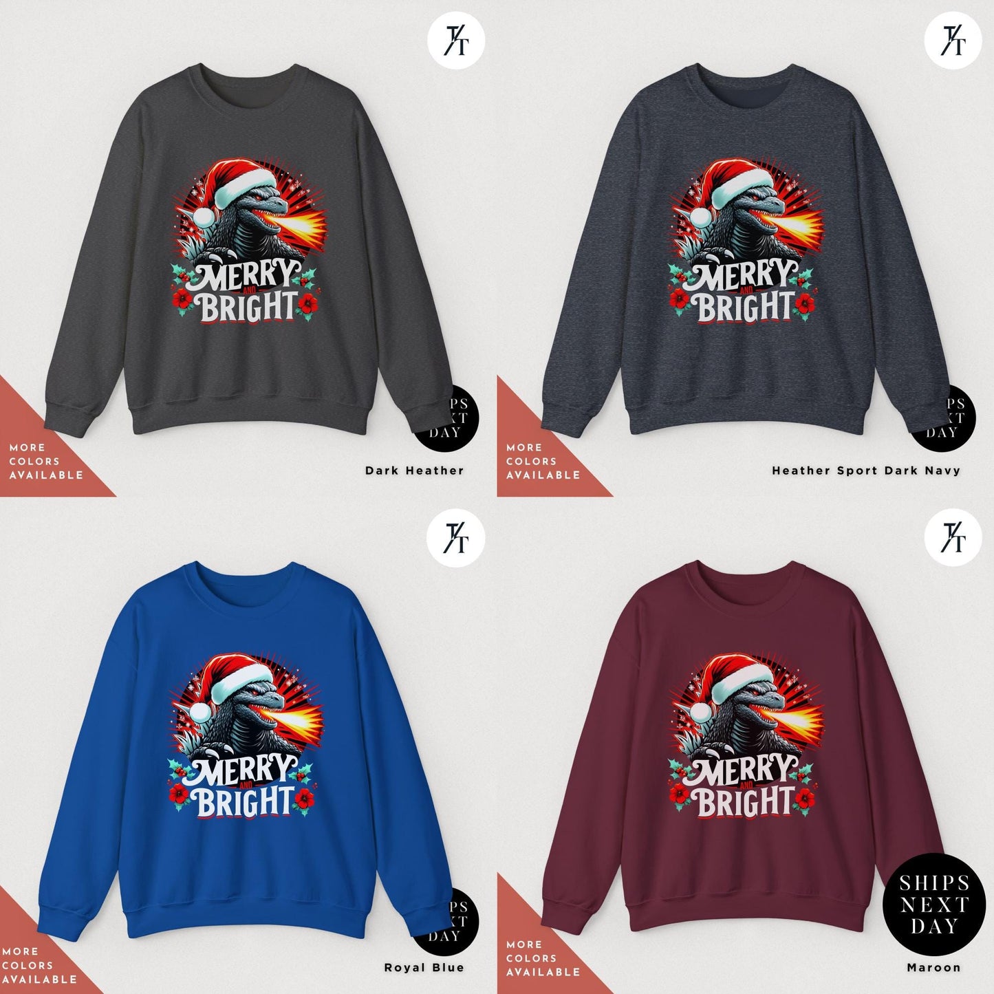 Godzilla Christmas Sweater, Ugly Xmas Sweaters, Godzilla Sweater, Gift For Christmas Sweaters, Ugly Fan Gift For Monster Xmas Sweatshirt