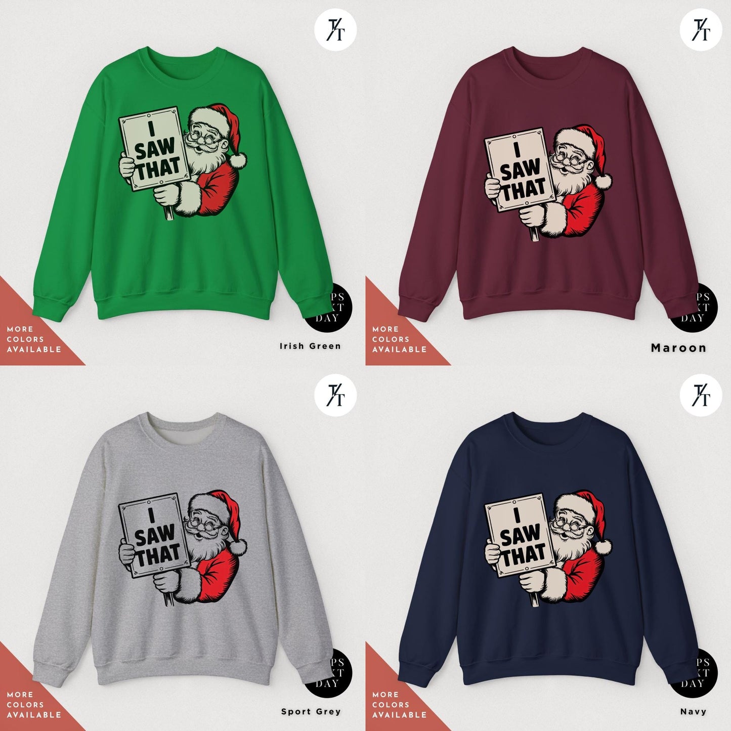 a group of sweaters with santa clause on them, i saw that sweatshirt Retro Christmas Sweatshirt, Santa Sweatshirts, Funny Christmas Sweater Santa Claus Sweater, Funny Holiday Sweatshirts