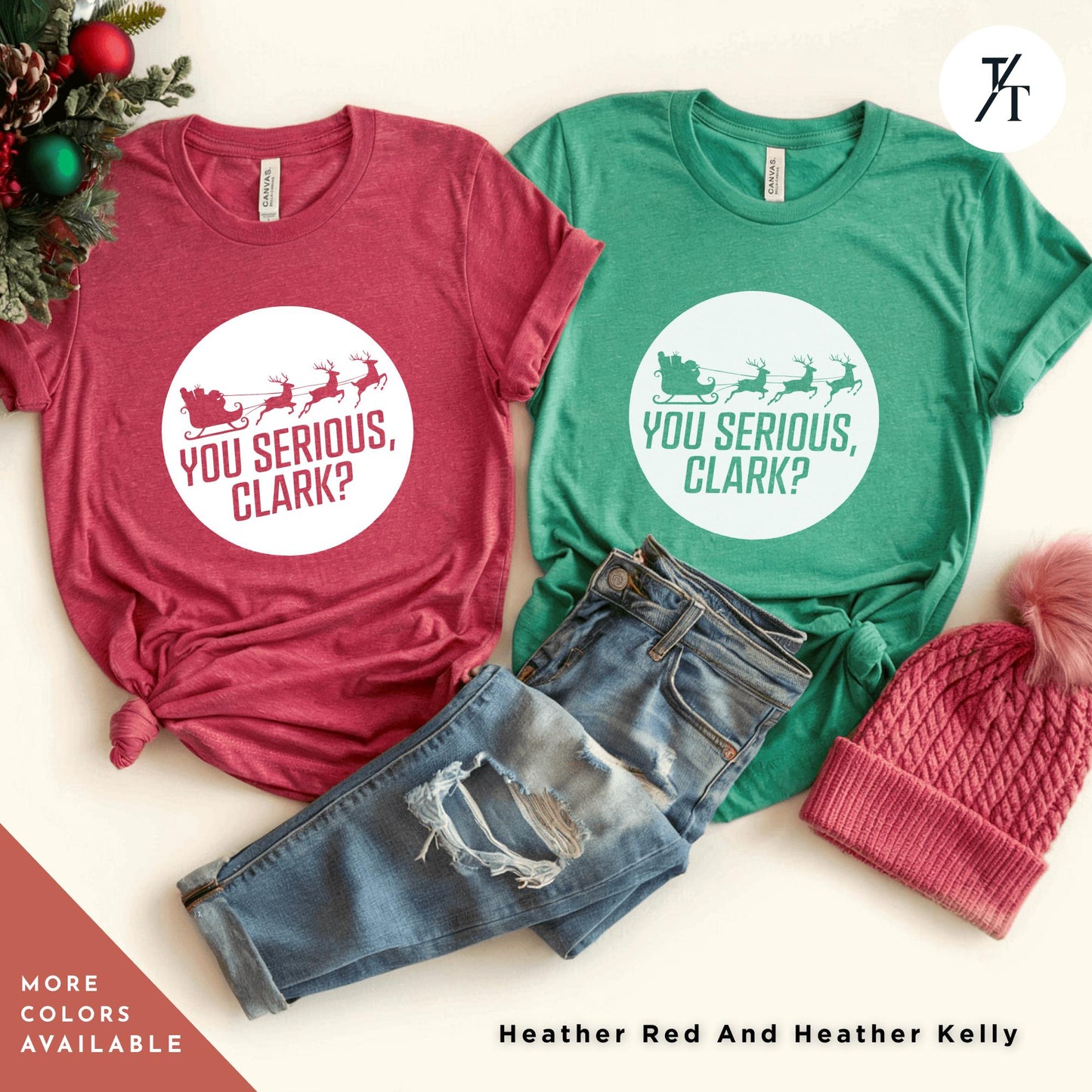 a couple of t - shirts that are on a table, You serious clark retro 90s Christmas vacation national lampoons shirt, Ugly Christmas Shirt, Griswold Family tee, Xmas Movie Quote tShirt