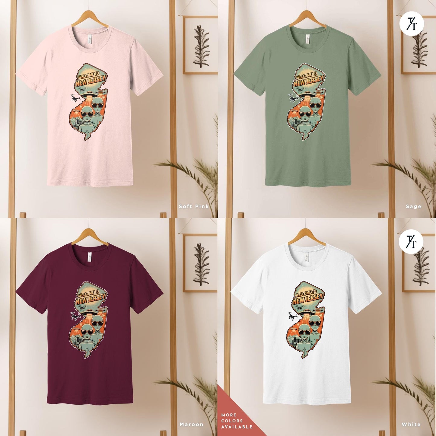 a woman wearing a t - shirt with a picture of new jersey and aliens, New jersey ufo shirt, new jersey drones shirt, Funny Nj Mystery Drones Over Nj Shirts Drone Invasion Shirts, Alien Lover Gift, Aliens Tshirt