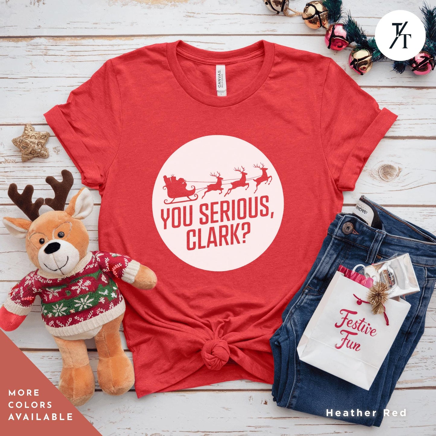 a t - shirt that says you serious clark with a reindeer on it, You serious clark retro 90s Christmas vacation national lampoons shirt, Ugly Christmas Shirt, Griswold Family tee, Xmas Movie Quote tShirt