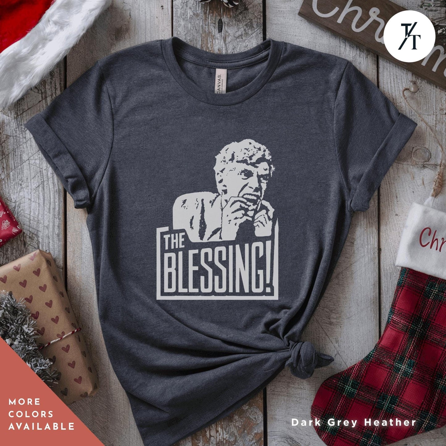 a t - shirt that says, the blessing on it, the blessing christmas vacation shirt uncle lewis shirt, National Lampoon The Blessing Ugly Sweater Shirt, Funny Holiday Christmas Movie tee