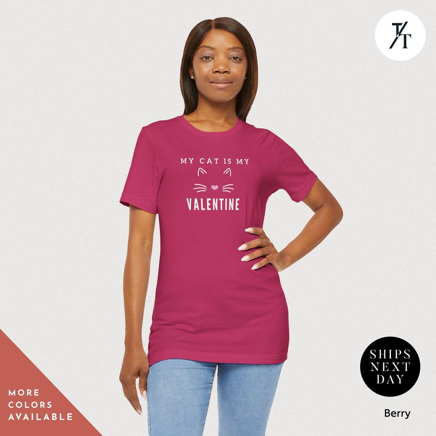 Cat Mom Shirt | Valentine'S Day Shirt | Fur Mama For Life, My Cat Is My Valentine Shirt, My Dog Is My Valentine Shirt, Funny Valentine Tee