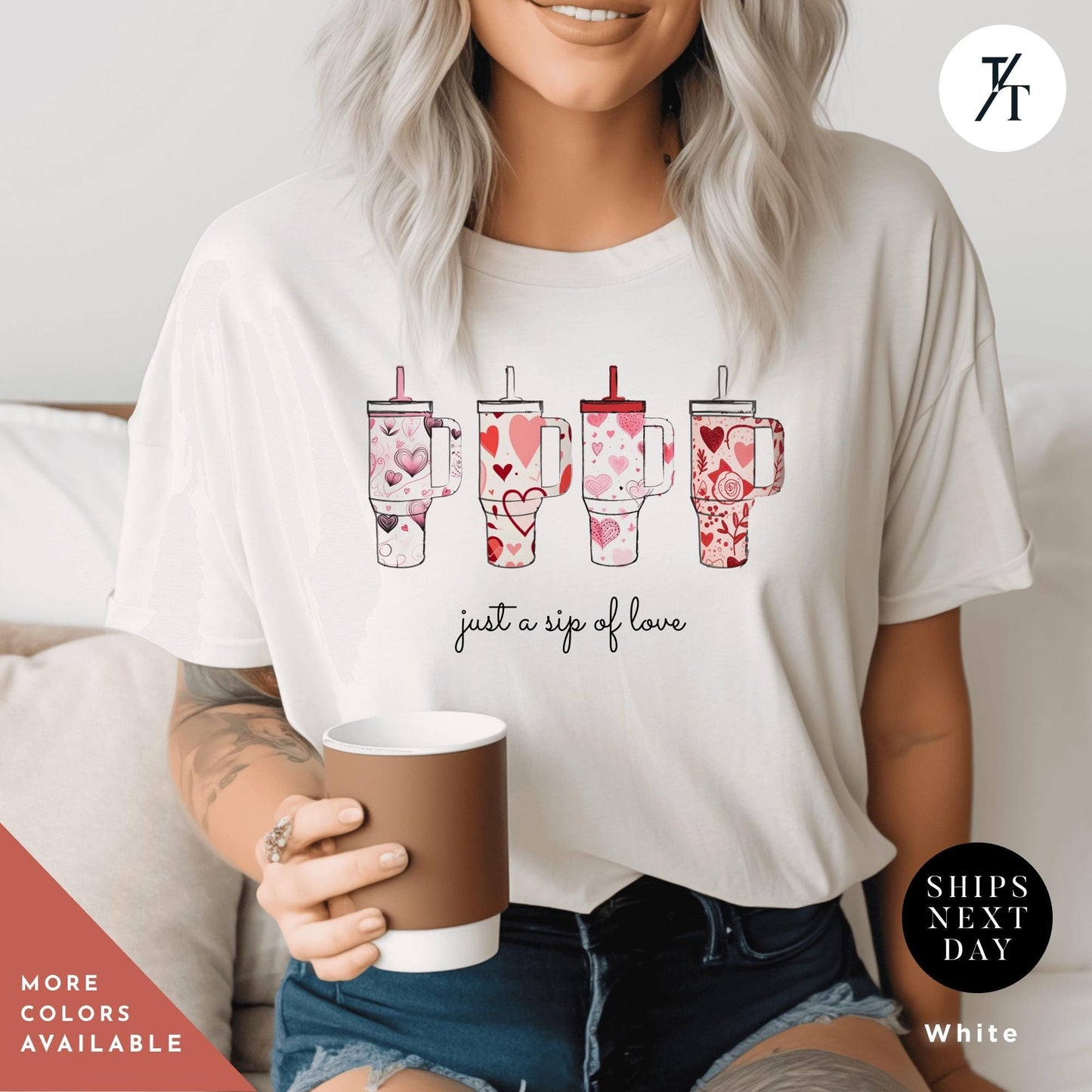 Stanley Cup Valentines Day Shirt, Funny Retro Valentine Stanley Gift for Her, Tumbler Cup Shirt Cute Valentines Day Sweater