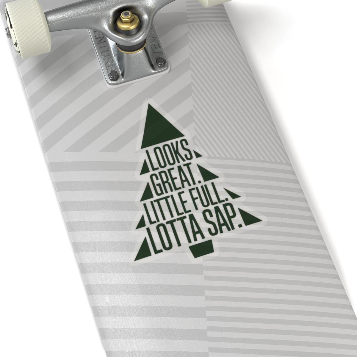 a close up of a skateboard on a white background, National Lampoons Decal, Christmas Vacation stickers, Chevy Chase Stocking Stuffer, Funny You Serious Clark Christmas Vinyl Laptop Stickers