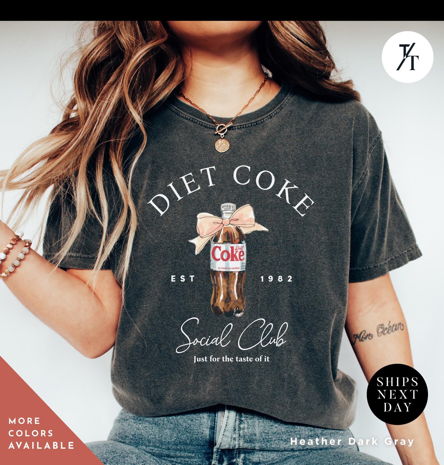 I Love Diet Coke Shirt, diet coke with ribbon social club shirt, Gift For Her, Coca Cola Crewneck, Trendy Funny Mom Shirts, Soda Shirts