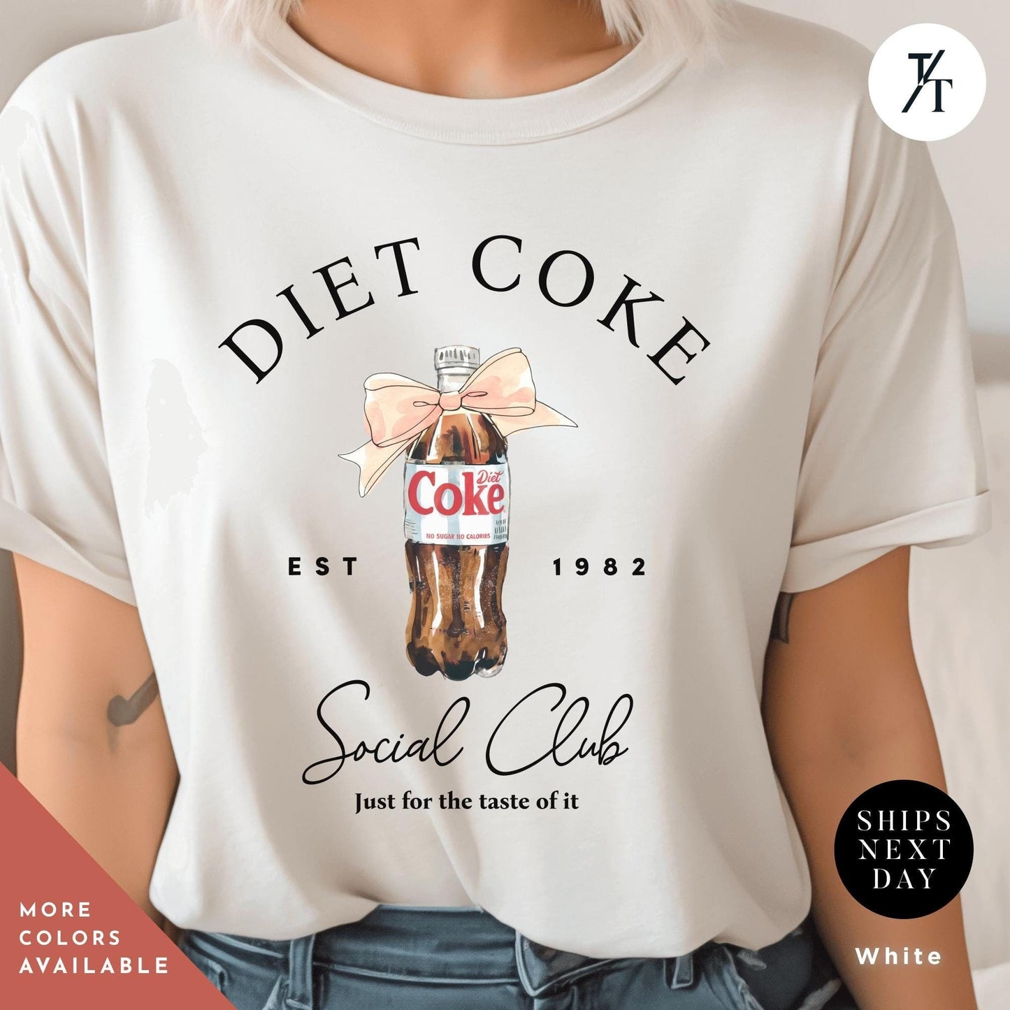 I Love Diet Coke Shirt, diet coke with ribbon social club shirt, Gift For Her, Coca Cola Crewneck, Trendy Funny Mom Shirts, Soda Shirts