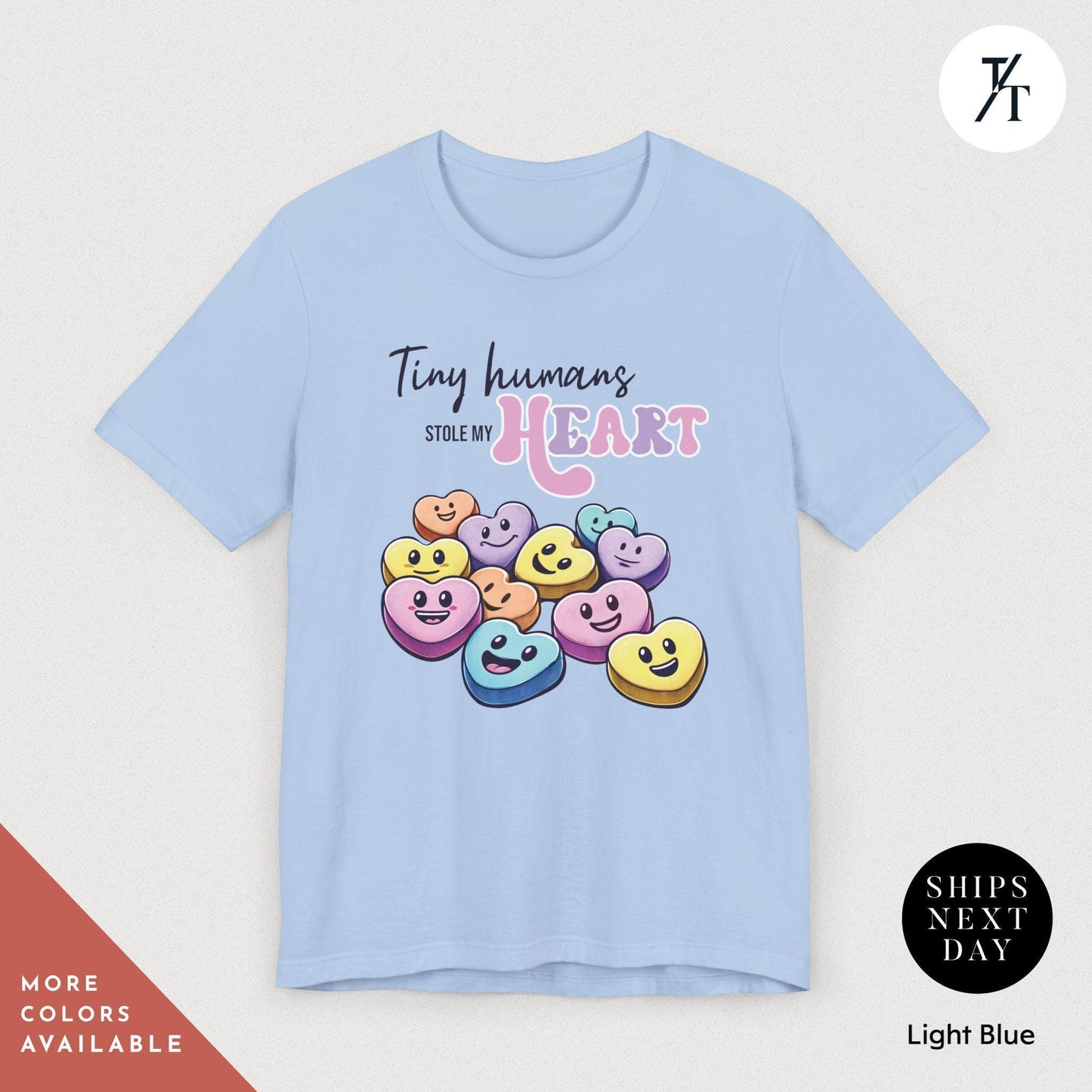 a t - shirt that says tiny humans are my heart