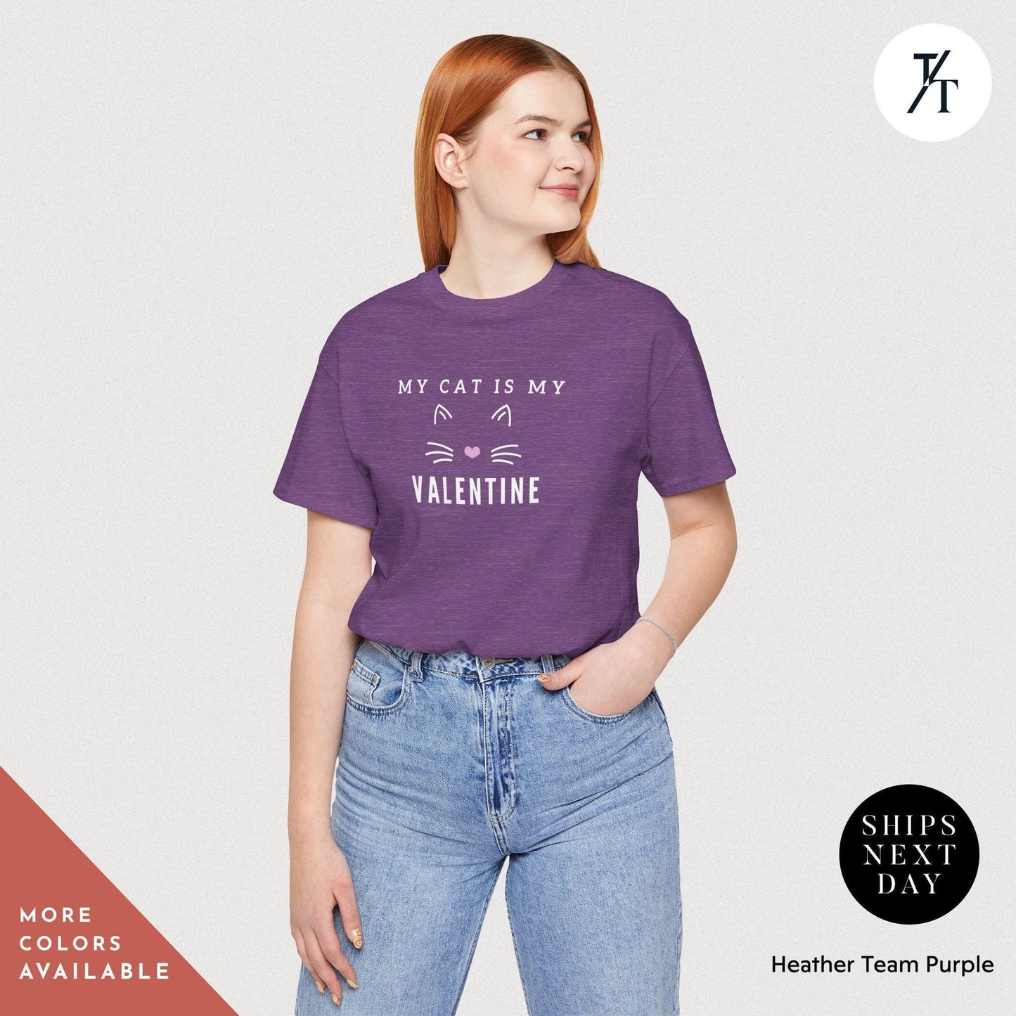 size chart Cat Mom Shirt | Valentine'S Day Shirt | Fur Mama For Life, My Cat Is My Valentine Shirt, My Dog Is My Valentine Shirt, Funny Valentine Tee