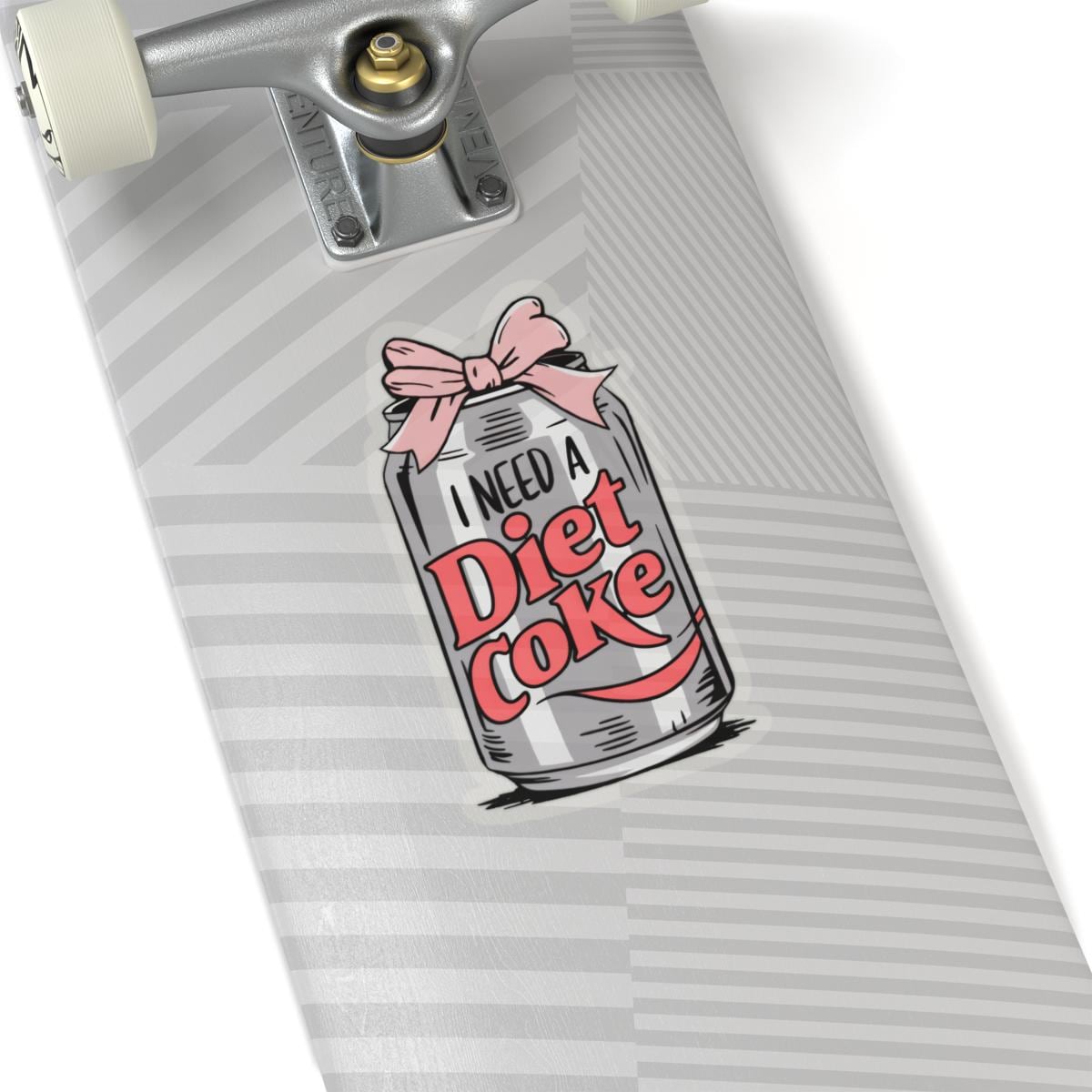 Diet Coke Bow Sticker, Diet Coke Sticker, Laptop Stickers, Perfect for Tumbler or Water bottle - Waterproof, Durable Trendy Vinyl Decal