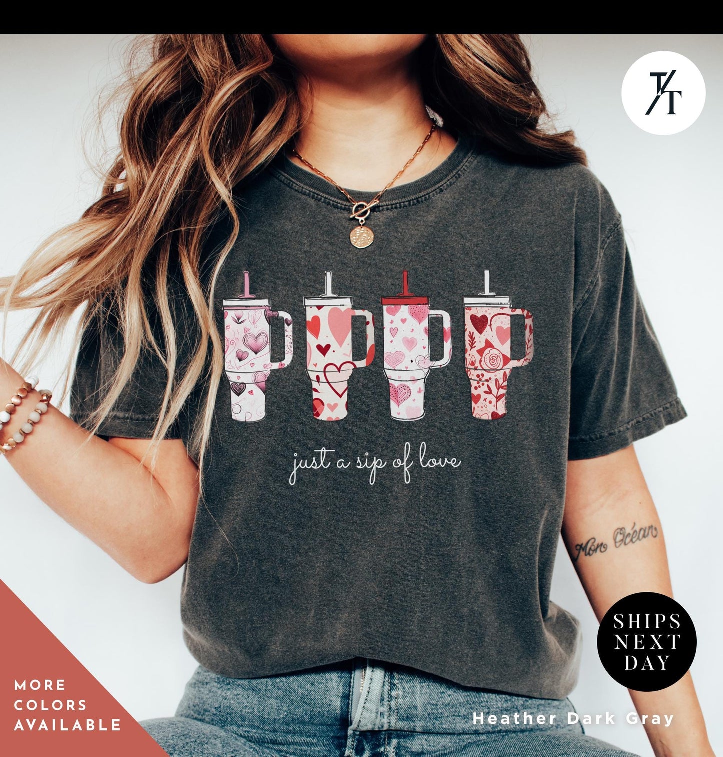 Stanley Cup Valentines Day Shirt, Funny Retro Valentine Stanley Gift for Her, Tumbler Cup Shirt Cute Valentines Day Sweater