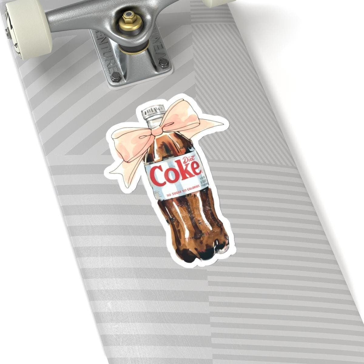 Diet Coke Bow Sticker, Diet Coke Sticker, Laptop Stickers, Perfect for Tumbler or Water bottle - Waterproof, Durable Trendy Vinyl Decal