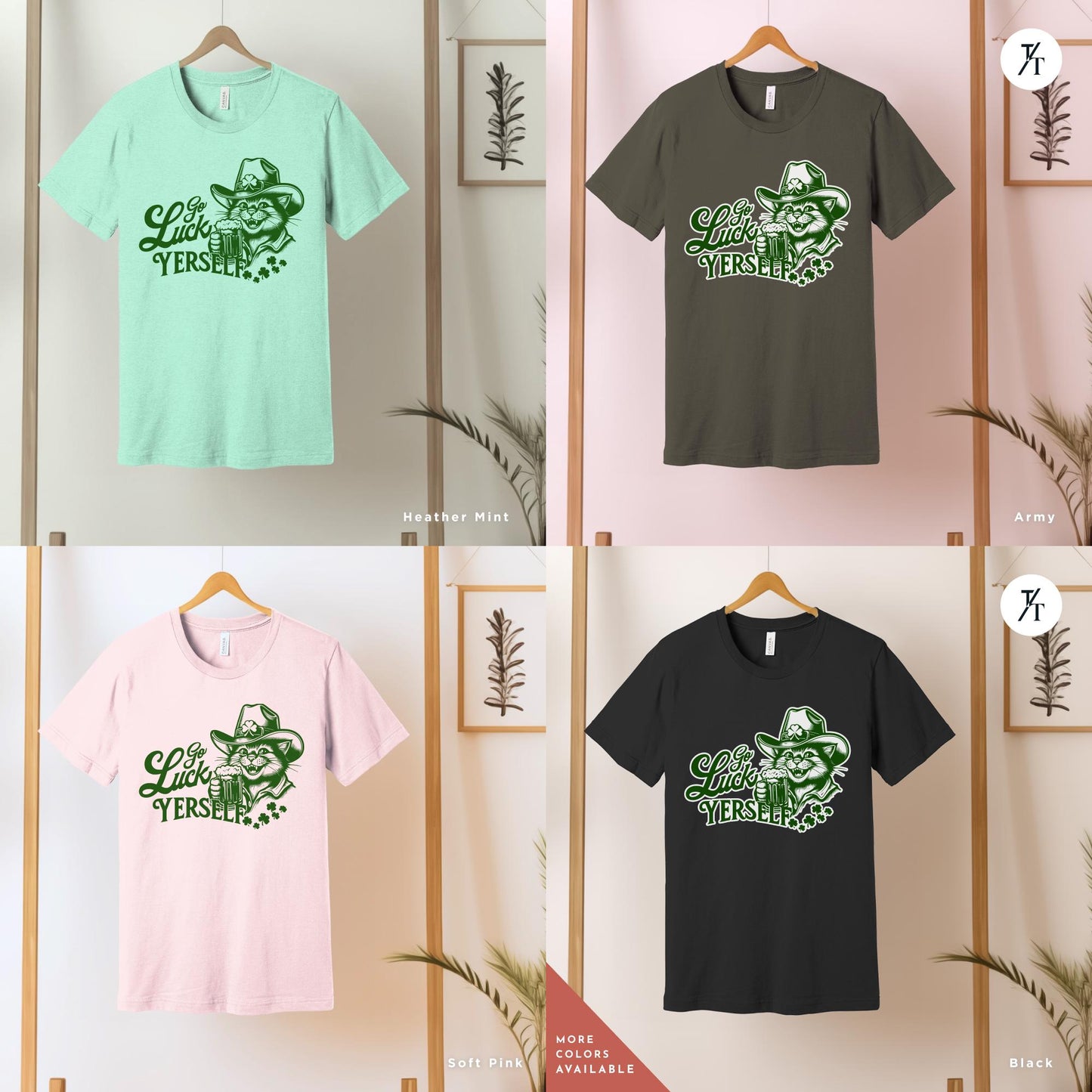 Happy St. Patrick's Day Cat Shirt - Funny Shamrock Cat Design - Cute Cat Lover Gift, Funny Saint Paddy's day Irish Cat tShirt