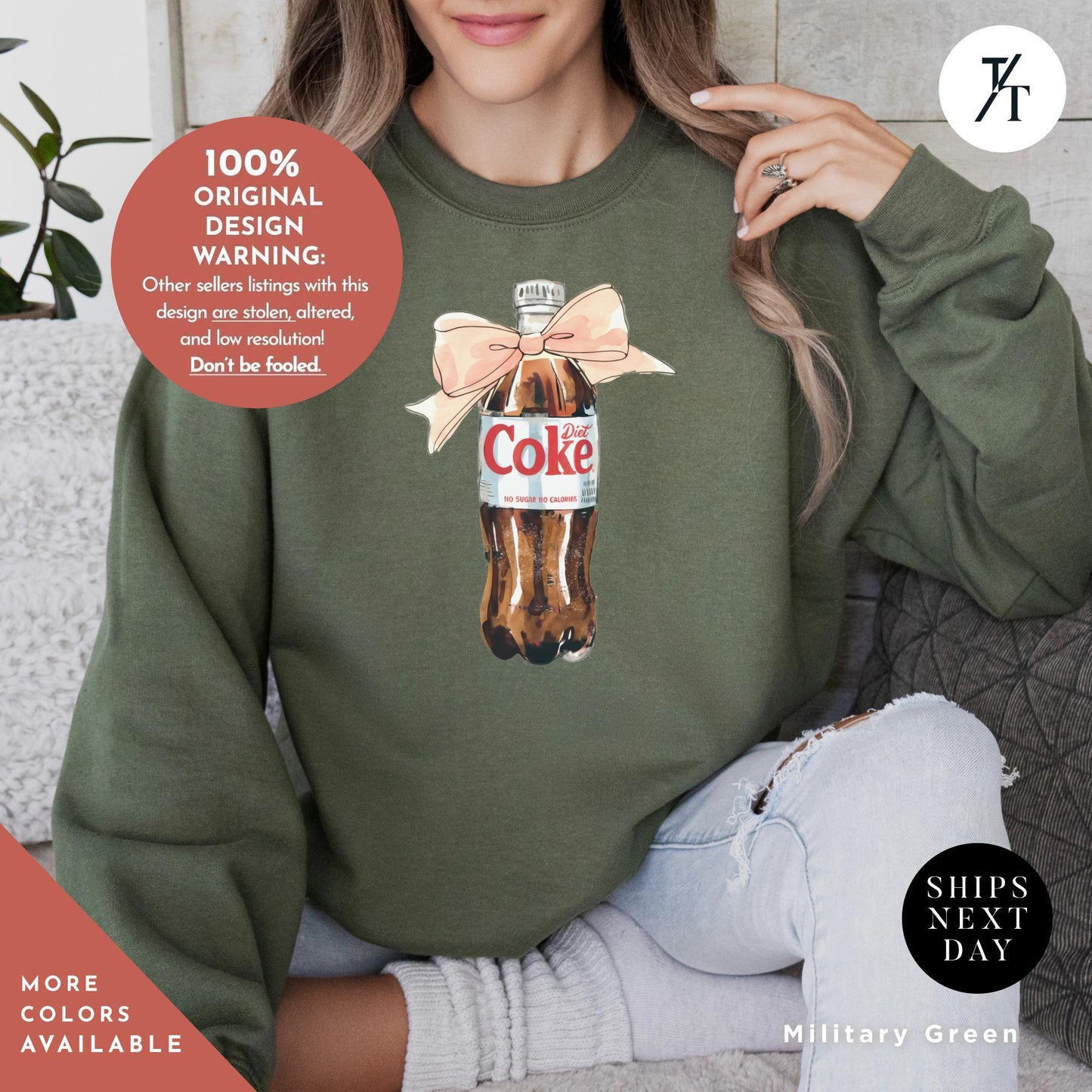 All I Need is Diet Coke Sweatshirt, I Need A Diet Coke Soda Sweatshirt, Gift For Her, Minimalist Funny Mom Shirt, Trendy Cute Soda Apparel