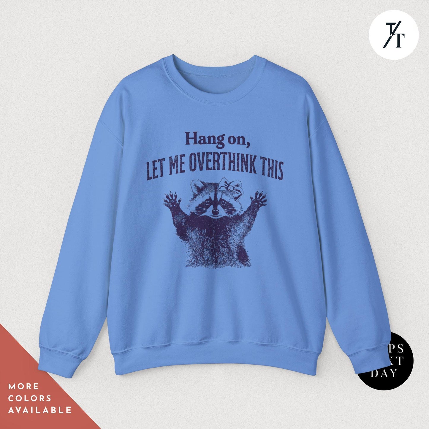 Hang On Let Me Overthink This, Sarcastic Saying, Racoon Meme Sweatshirt, Funny Racoon Sweater, Funny Trash Panda Shirt, Racoon Lover Shirt