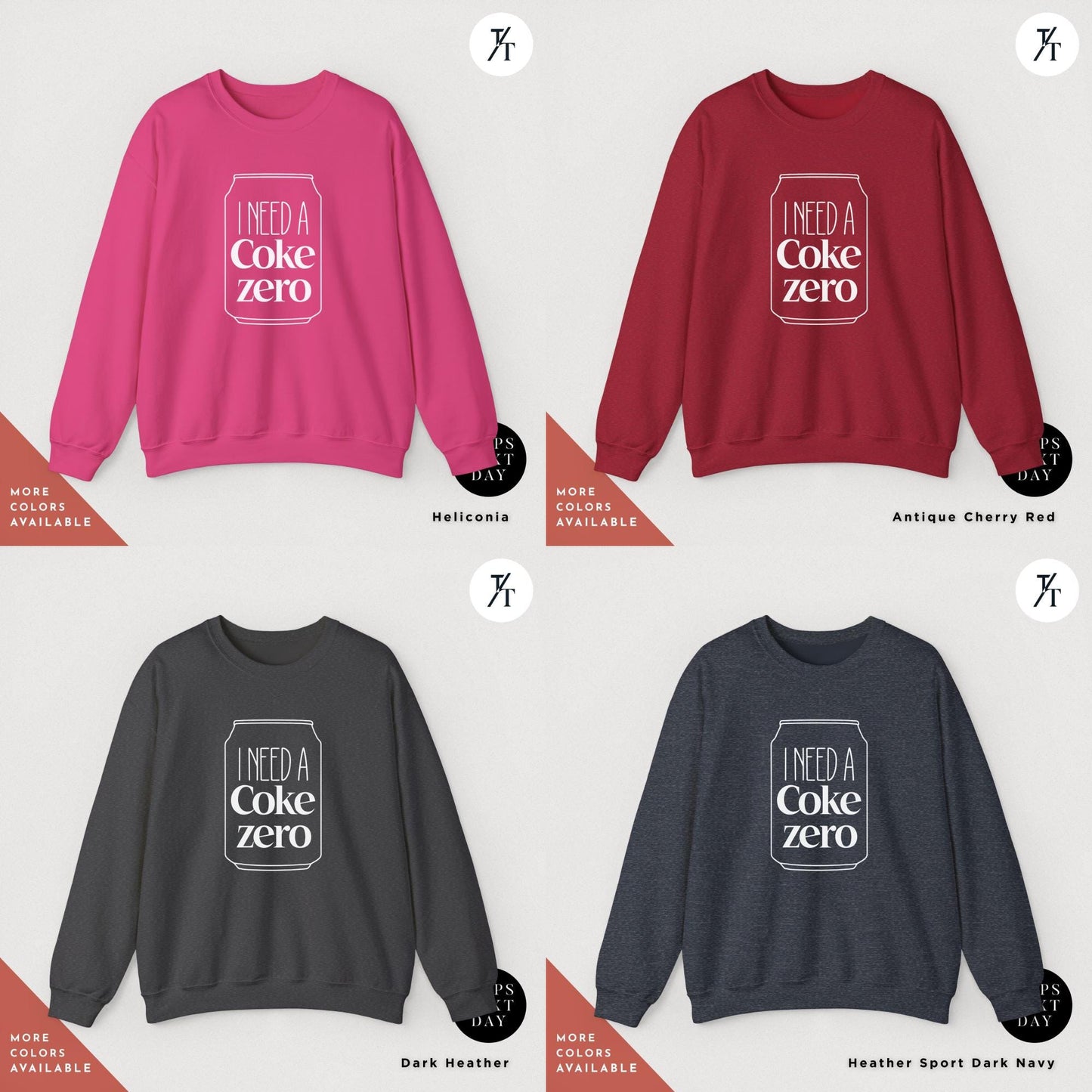 I need a coke zero sweatshirt Coke Zero Sugar Lover sweatshirt Trendy Gift For Her, Ironic Minimalist Long Sleeve Soda Addict Gift For Her
