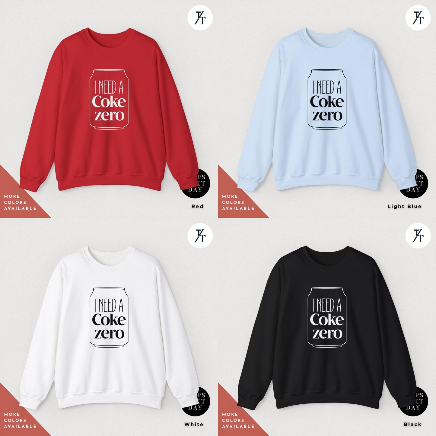 I need a coke zero sweatshirt Coke Zero Sugar Lover sweatshirt Trendy Gift For Her, Ironic Minimalist Long Sleeve Soda Addict Gift For Her