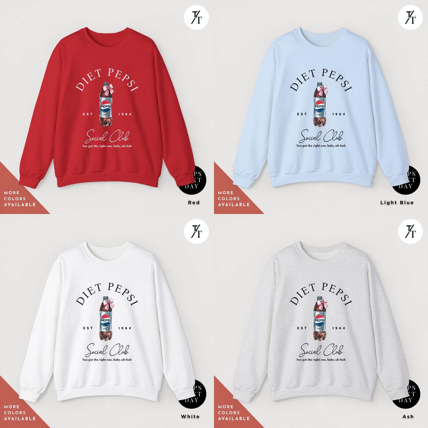 I need a diet pepsi sweatshirt, Coquette Bows Soda Lover Sweatshirt, Trendy Soda Tee, Diet Pepsi Crewneck, Coca-Cola Soda Lovers Tee