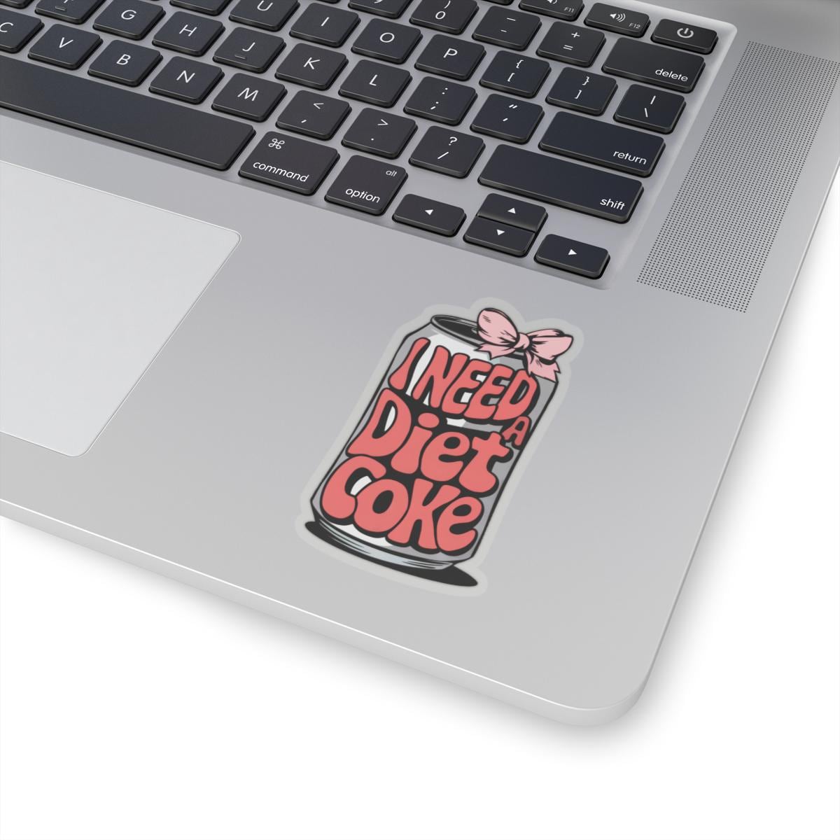 Diet Coke Bow Sticker, Diet Coke Sticker, Laptop Stickers, Perfect for Tumbler or Water bottle - Waterproof, Durable Trendy Vinyl Decal