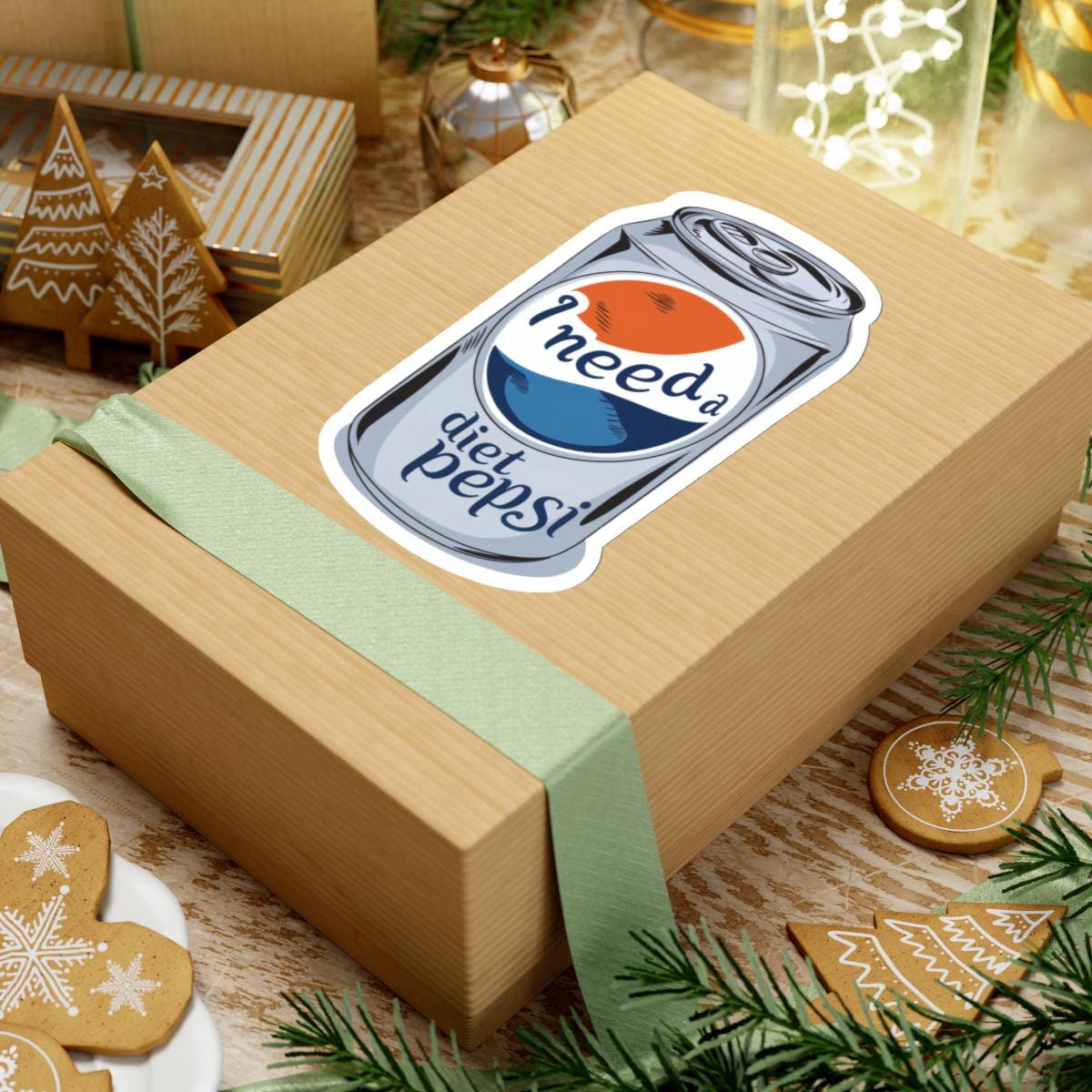 Cute Diet Pepsi Sticker - Waterproof Soda Sticker - Trendy Hydroflask Decal - Perfect Gift for Diet Pepsi Lovers, Decal for water bottle