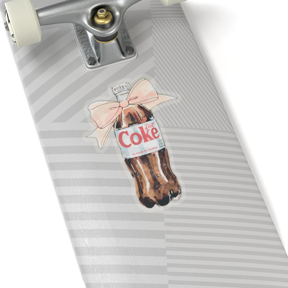 Diet Coke Bow Sticker, Diet Coke Sticker, Laptop Stickers, Perfect for Tumbler or Water bottle - Waterproof, Durable Trendy Vinyl Decal