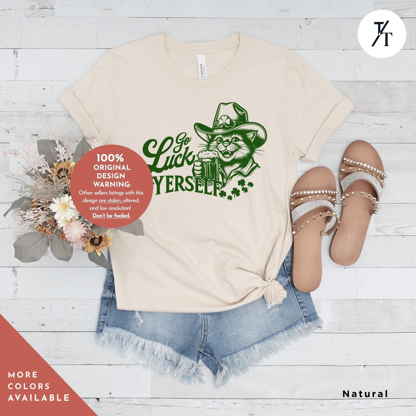 Happy St. Patrick's Day Cat Shirt - Funny Shamrock Cat Design - Cute Cat Lover Gift, Funny Saint Paddy's day Irish Cat tShirt