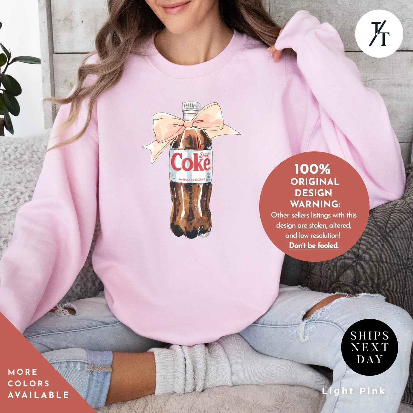 All I Need is Diet Coke Sweatshirt, I Need A Diet Coke Soda Sweatshirt, Gift For Her, Minimalist Funny Mom Shirt, Trendy Cute Soda Apparel