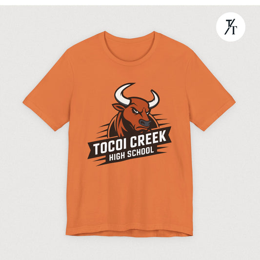 Angled Toro Mascot Tee – Tocoi Creek High School Spirit Shirt