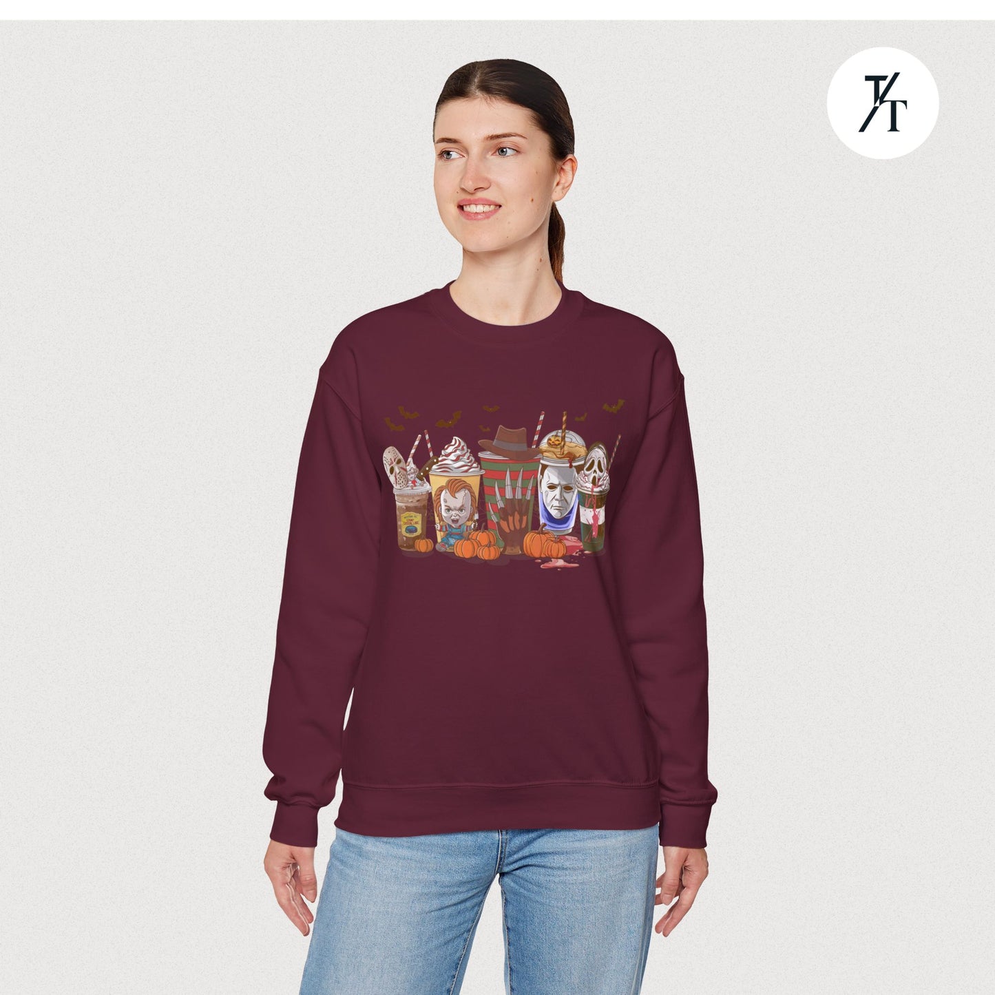 Horror Characters Coffee Sweatshirt