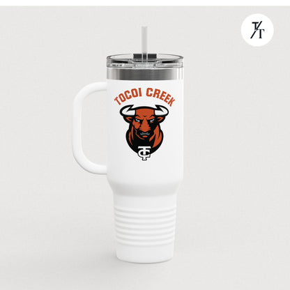 Tocoi Creek 40oz Toro Travel Tumbler – Insulated School Spirit Mug with Handle