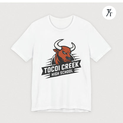 Angled Toro Mascot Tee – Tocoi Creek High School Spirit Shirt