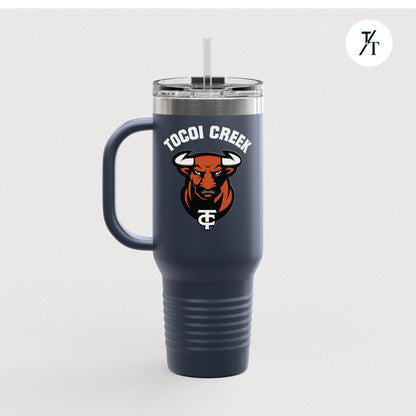 Tocoi Creek 40oz Toro Travel Tumbler – Insulated School Spirit Mug with Handle