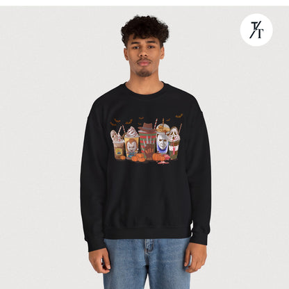 Horror Characters Coffee Sweatshirt