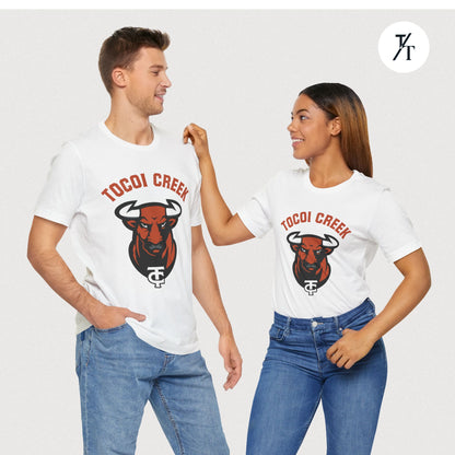 Arched Toro + TC Logo Tee – Tocoi Creek High School Mascot Shirt