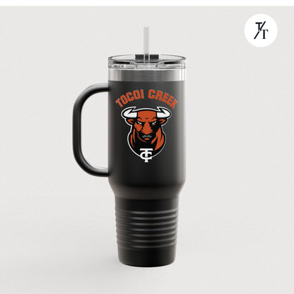 Tocoi Creek 40oz Toro Travel Tumbler – Insulated School Spirit Mug with Handle
