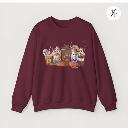 Horror Characters Coffee Sweatshirt