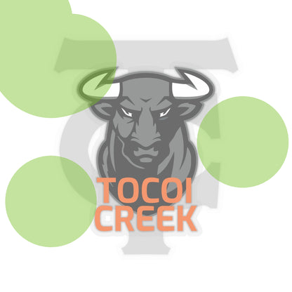 Mono Shadow Toro Sticker – Tocoi Creek Mascot Vinyl Decal