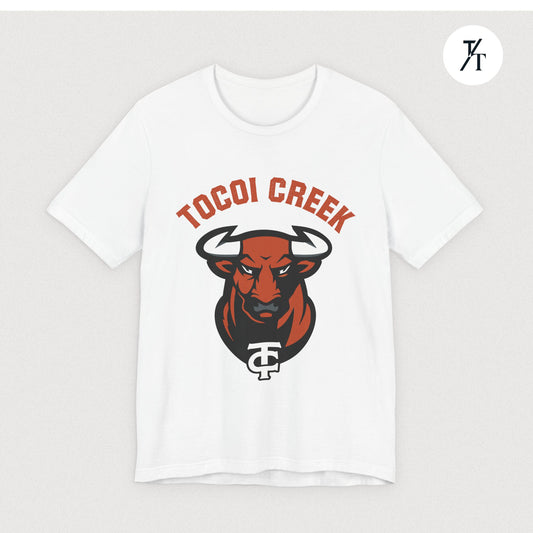 Arched Toro + TC Logo Tee – Tocoi Creek High School Mascot Shirt