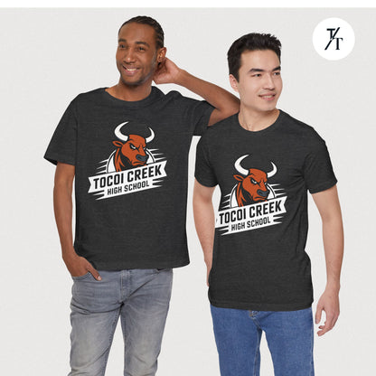 Angled Toro Mascot Tee – Tocoi Creek High School Spirit Shirt