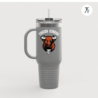 Tocoi Creek 40oz Toro Travel Tumbler – Insulated School Spirit Mug with Handle