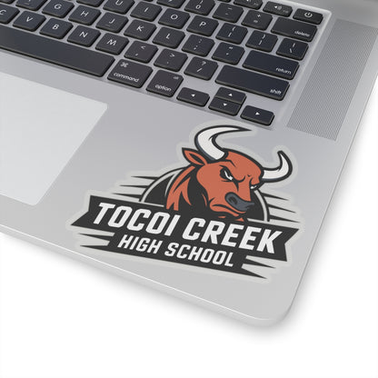 Angled Toro Mascot Sticker – Tocoi Creek Spirit Decal