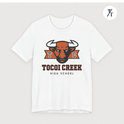 TC Toro Block Head Tee – Tocoi Creek High School Spirit Shirt