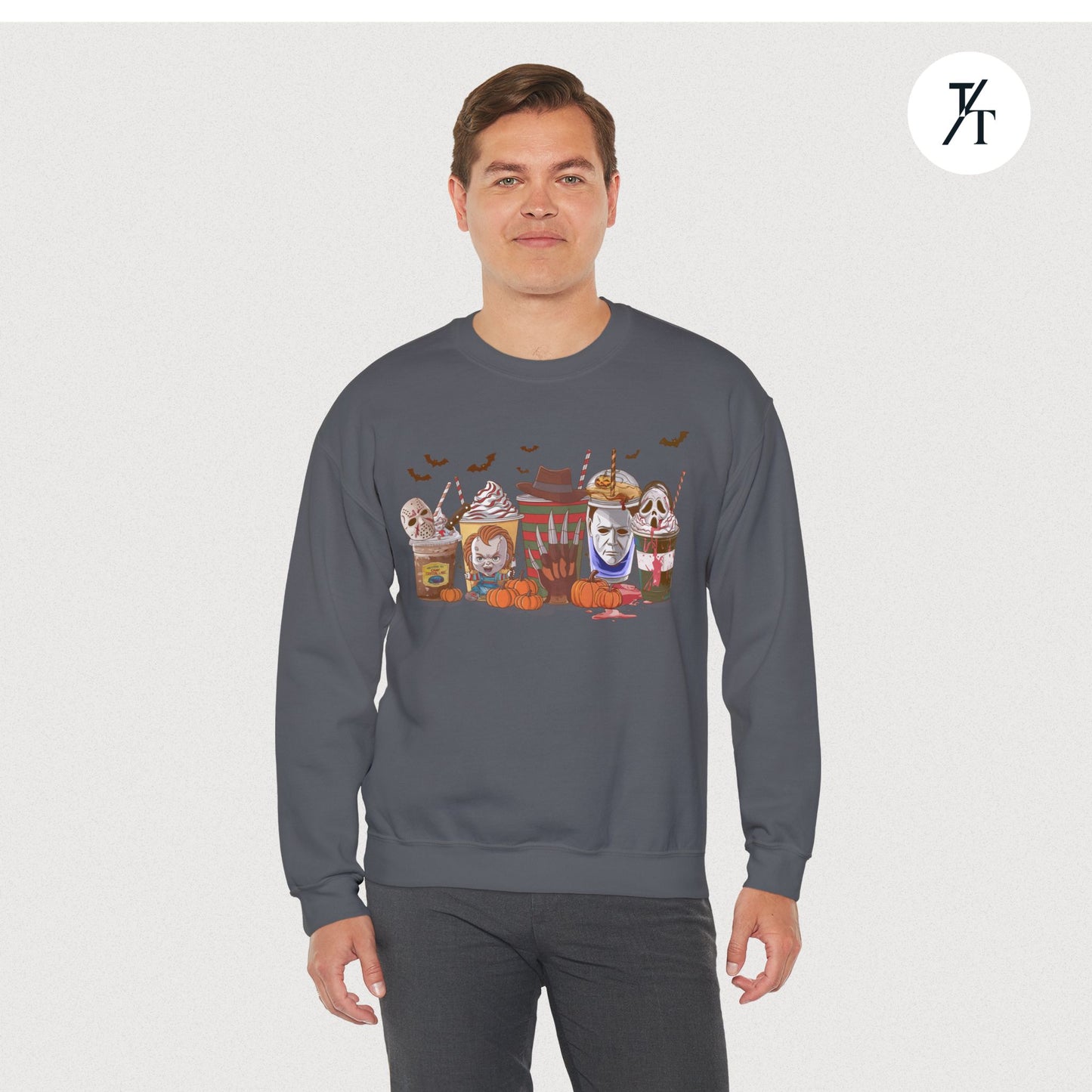 Horror Characters Coffee Sweatshirt