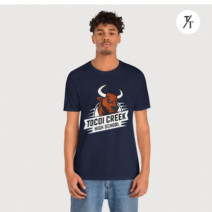 Angled Toro Mascot Tee – Tocoi Creek High School Spirit Shirt