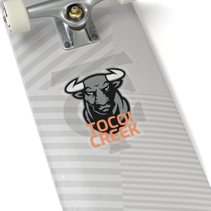 Mono Shadow Toro Sticker – Tocoi Creek Mascot Vinyl Decal
