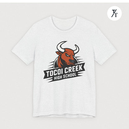 Angled Toro Mascot Tee – Tocoi Creek High School Spirit Shirt