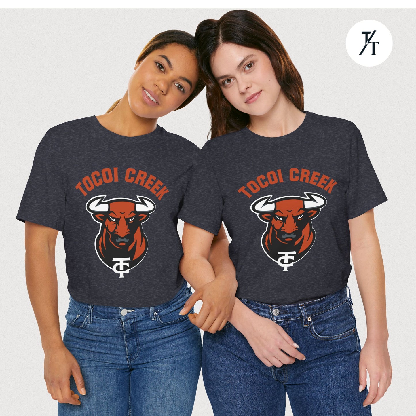 Arched Toro + TC Logo Tee – Tocoi Creek High School Mascot Shirt