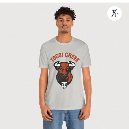 Arched Toro + TC Logo Tee – Tocoi Creek High School Mascot Shirt