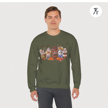 Horror Characters Coffee Sweatshirt